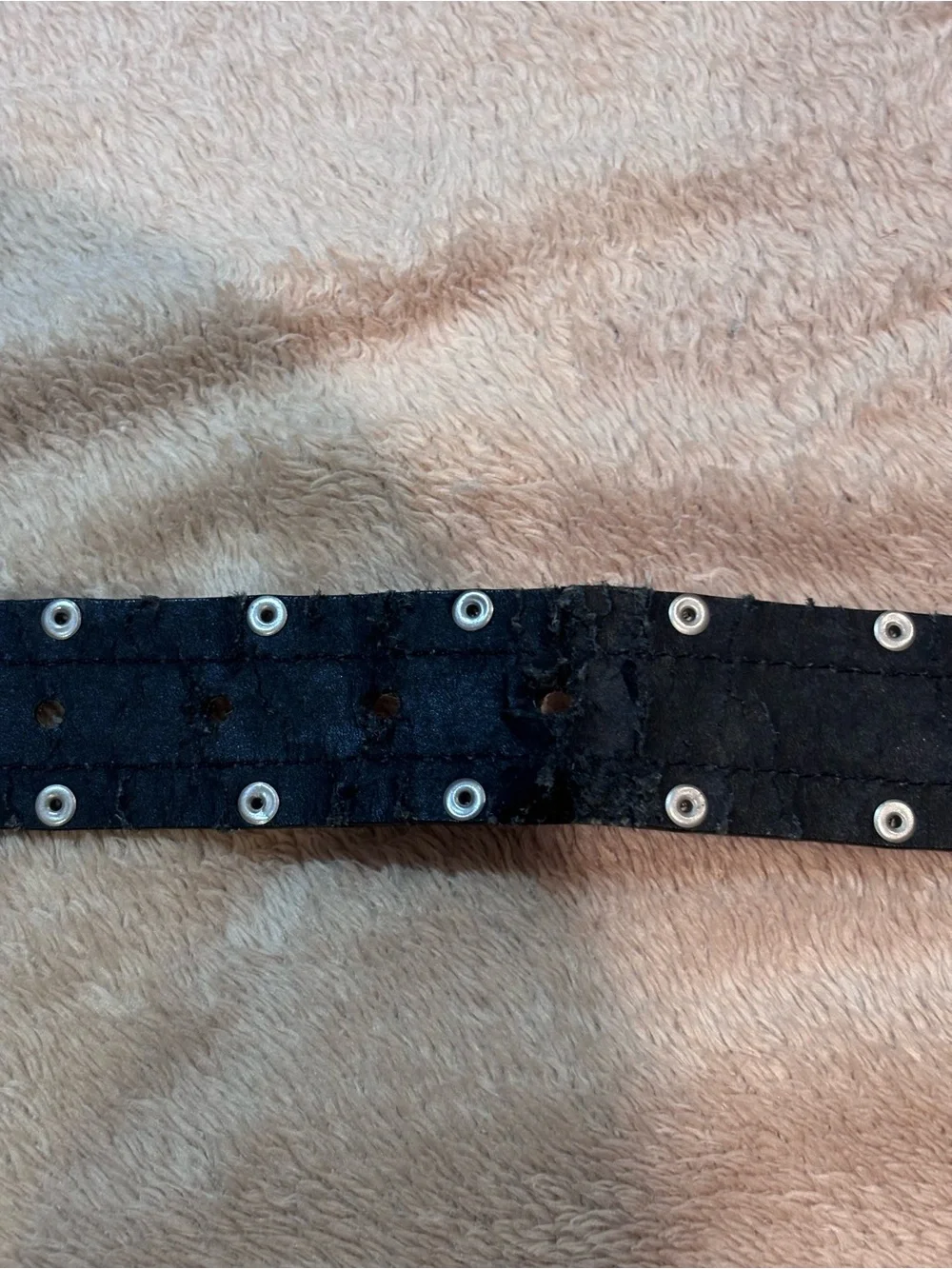 Genuine Leather Zebra Print Studded Belt – 41” Length